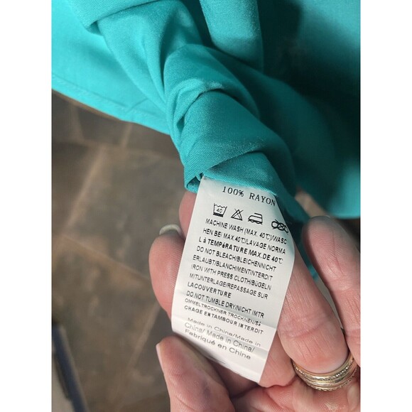 Ekouaer Turquoise Swimsuit Coverup Small w/flutter sleeves - Picture 6 of 6